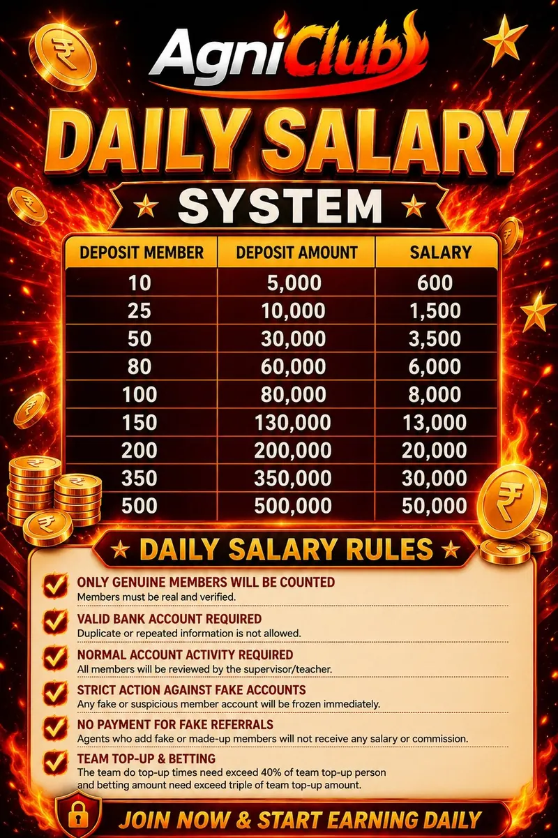 Agni Club ads fee daily support