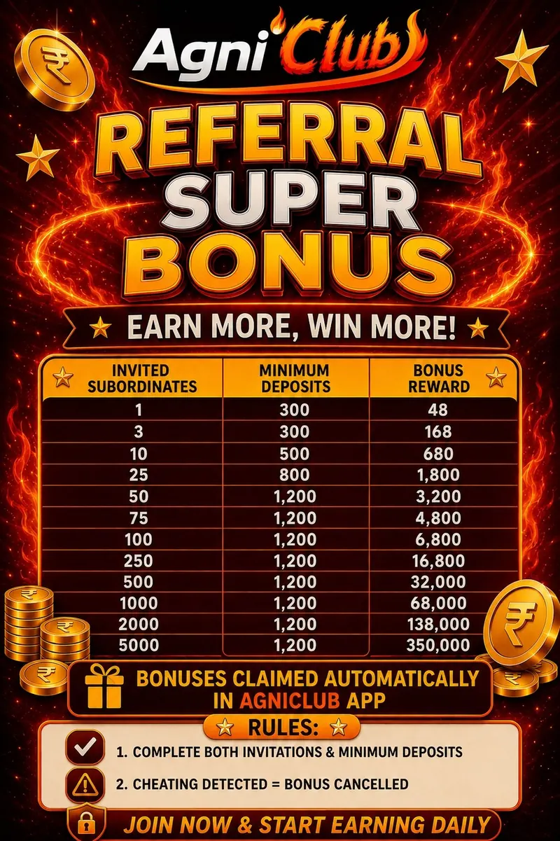 Agni Club agent referral bonus
